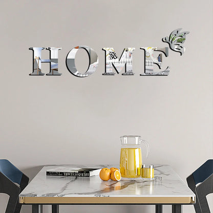 HOME Home Logo 3D Spiegel Wandaufkleber
