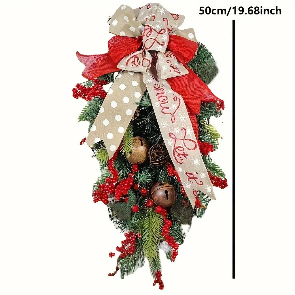 Weihnachten Tür Hängen Girlande Dekoration Weihnachten Kranz Home Party Girlande Weihnachten Blumen Fenster Deco Handwerk Neujahr