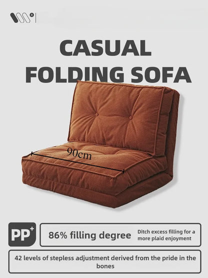 Faules Sofa, Wohnzimmer im cremigen Stil, faltbares Doppelzweck-Einzelsofa