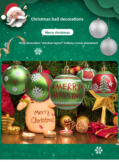 Weihnachtskugeln, Ornament, glitzernde hängende Weihnachtskugeln für Baumdekoration, Süßigkeitenkugeln für Weihnachten, Zuhause, Innenbereich, Urlaub, Party