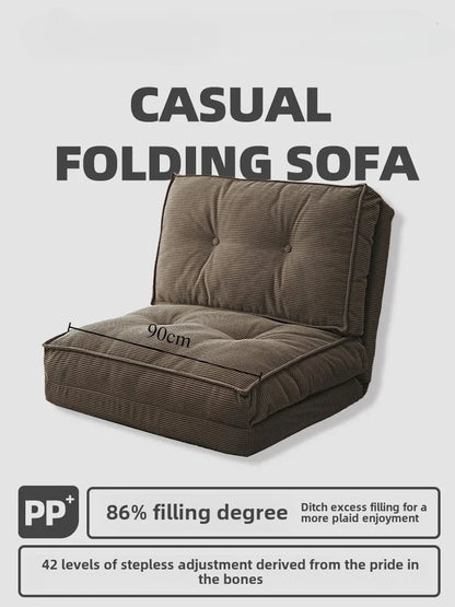 Faules Sofa, Wohnzimmer im cremigen Stil, faltbares Doppelzweck-Einzelsofa