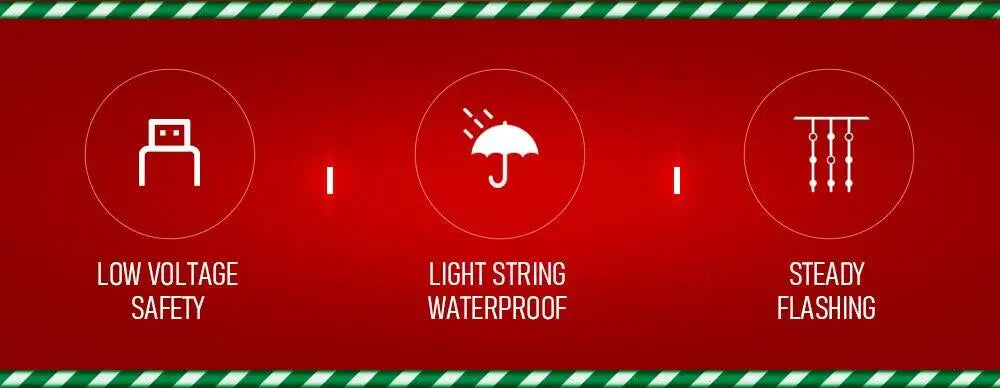 Weihnachten führte dekorative Lichter Streifen Stern Vorhang Lichter Weihnachts baum Lichter String Festival Atmosphäre Lichter Stern Lichter