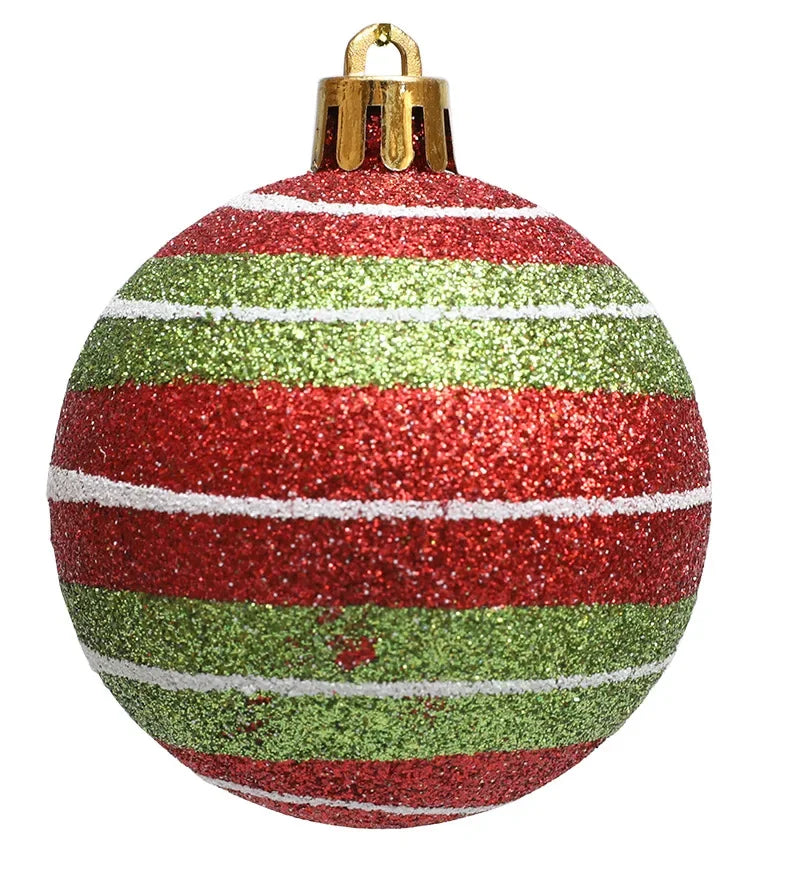 Weihnachtskugeln, Ornament, glitzernde hängende Weihnachtskugeln für Baumdekoration, Süßigkeitenkugeln für Weihnachten, Zuhause, Innenbereich, Urlaub, Party