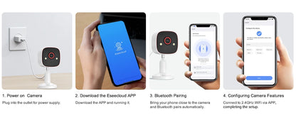 Jennov Outdoor/Indoor-Überwachungskameras, 2K HD, kabellos, WiFi, Farbnachtsicht, IP66, wasserdicht, für Haustiere, Hunde, Katzen, Babyphone