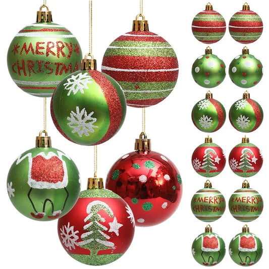 Weihnachtskugeln, Ornament, glitzernde hängende Weihnachtskugeln für Baumdekoration, Süßigkeitenkugeln für Weihnachten, Zuhause, Innenbereich, Urlaub, Party