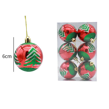 Weihnachtskugeln, 6 Stück, 6 cm, Weihnachtsbaumschmuck, bruchsichere Weihnachtsbaumkugeln, Weihnachtskugeldekorationen für Zuhause