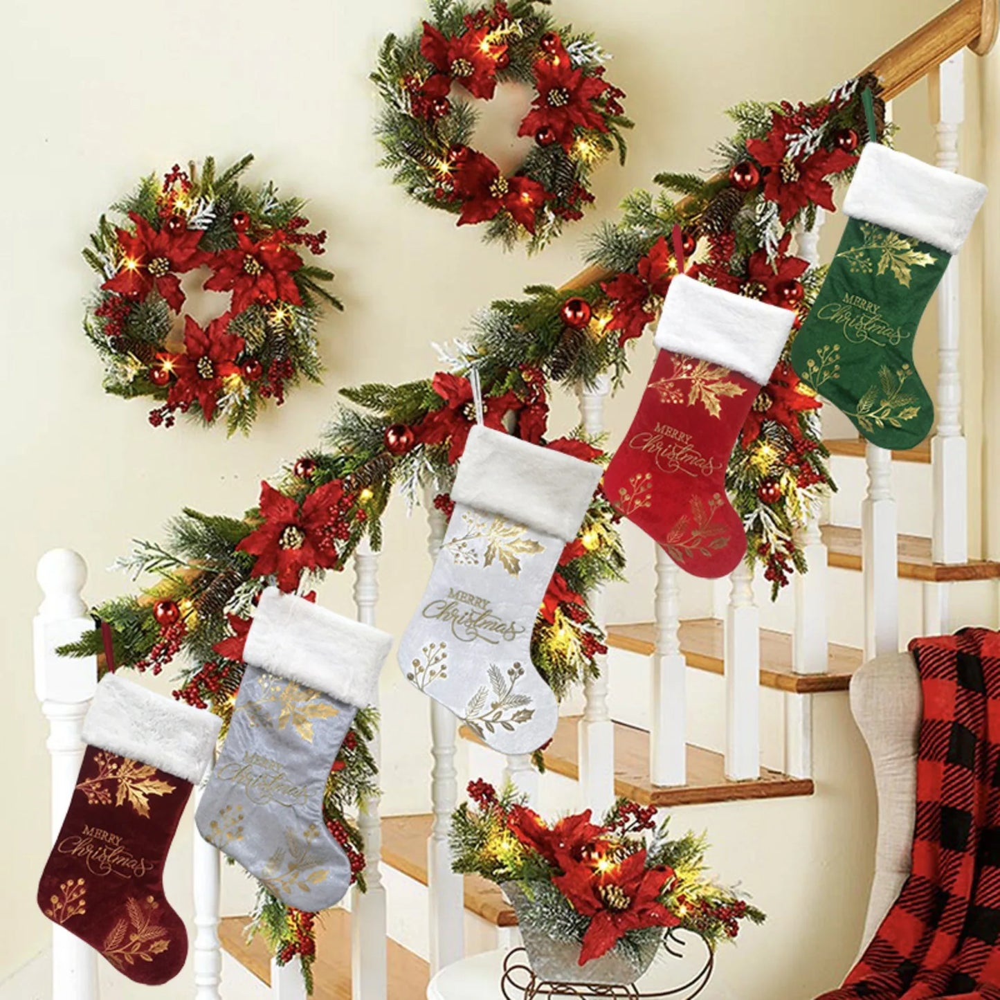 Weihnachts dekoration Weihnachts socken Ornamente Anhänger kleine Stiefel Kinder Neujahr Süßigkeiten Tasche Geschenk Kamin Baum Schmuck