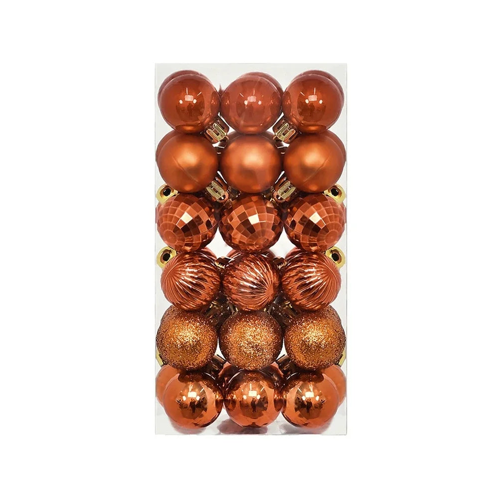 36Pcs Weihnachten Kugeln Neue Jahr Party Dekoration Weihnachten Baum Ornamente Weihnachten Hängen Ornament Wohnkultur Geschenke Navidad