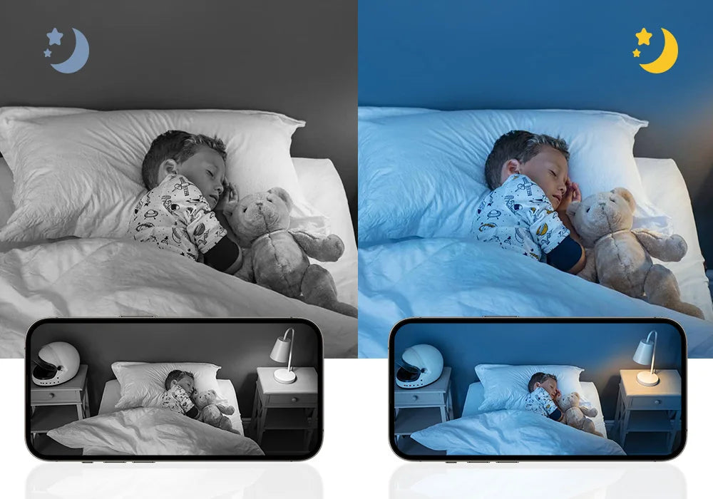 Jennov Outdoor/Indoor-Überwachungskameras, 2K HD, kabellos, WiFi, Farbnachtsicht, IP66, wasserdicht, für Haustiere, Hunde, Katzen, Babyphone