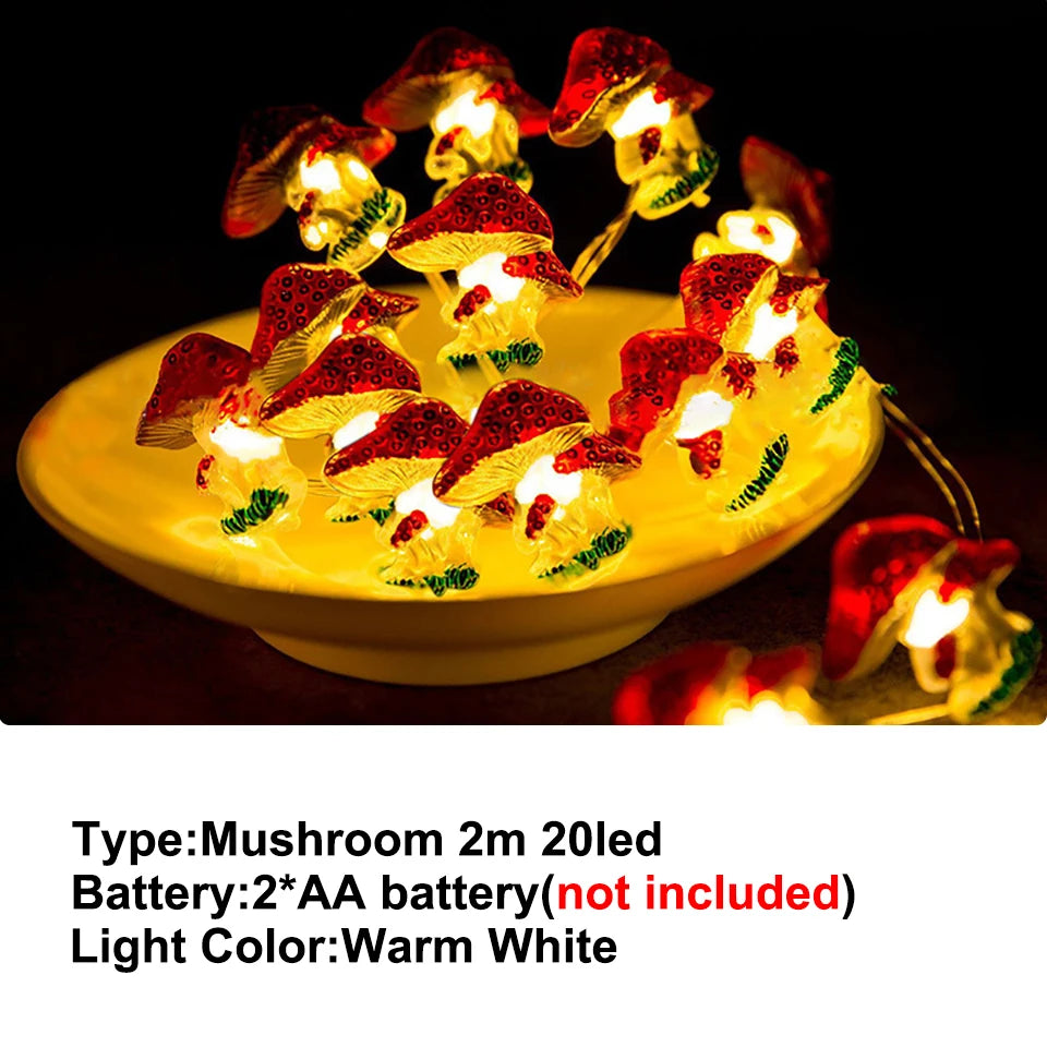 Weihnachtsbeleuchtung 2M 20LED Lichterkette Weihnachtsmann Schneeflocke Lichterketten batteriebetrieben für Zuhause Wohnzimmer Weihnachtsdekoration Lampe