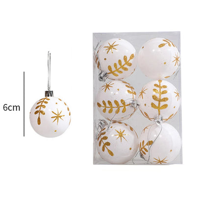Weihnachtskugeln, 6 Stück, 6 cm, Weihnachtsbaumschmuck, bruchsichere Weihnachtsbaumkugeln, Weihnachtskugeldekorationen für Zuhause