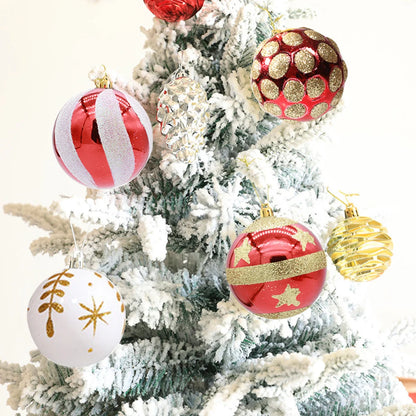 Weihnachtskugeln, 6 Stück, 6 cm, Weihnachtsbaumschmuck, bruchsichere Weihnachtsbaumkugeln, Weihnachtskugeldekorationen für Zuhause