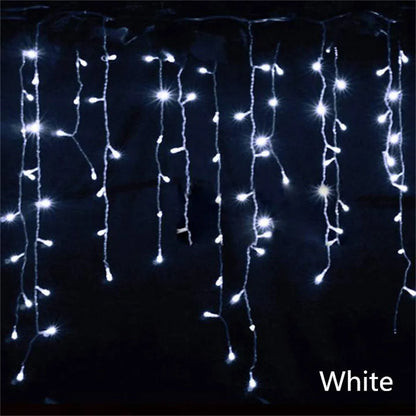 Weihnachten Lichter Wasserfall Outdoor Dekoration 5M Droop 0,4-0,6 m Led-leuchten Vorhang String Lichter Party Ggarden Traufe dekoration