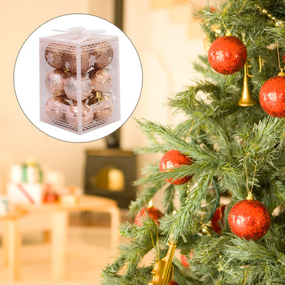12pcs Weihnachts kugeln Weihnachts baums chmuck Ball Wohnkultur Weihnachten hängen Weihnachts feier Dekorationen Neujahrs geschenk