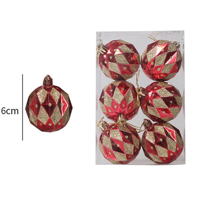 Weihnachtskugeln, 6 Stück, 6 cm, Weihnachtsbaumschmuck, bruchsichere Weihnachtsbaumkugeln, Weihnachtskugeldekorationen für Zuhause