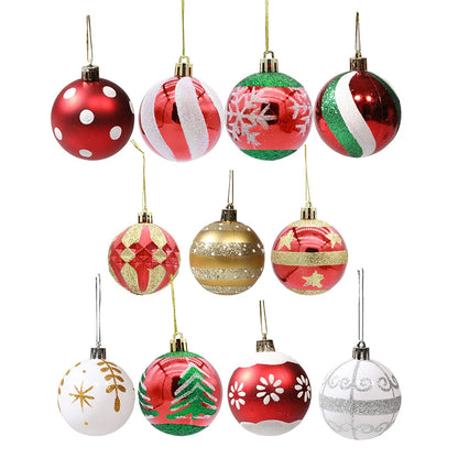Weihnachtskugeln, 6 Stück, 6 cm, Weihnachtsbaumschmuck, bruchsichere Weihnachtsbaumkugeln, Weihnachtskugeldekorationen für Zuhause