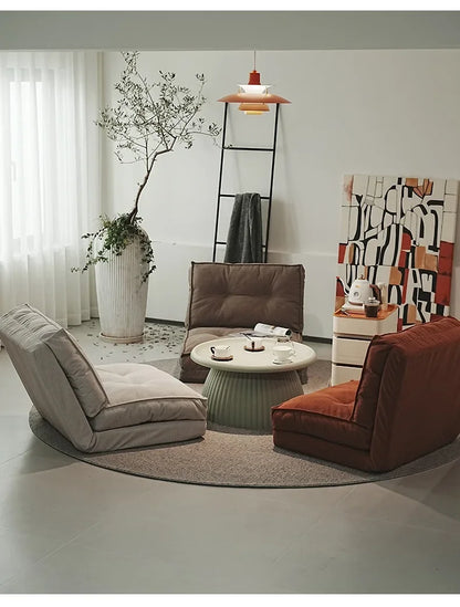 Faules Sofa, Wohnzimmer im cremigen Stil, faltbares Doppelzweck-Einzelsofa