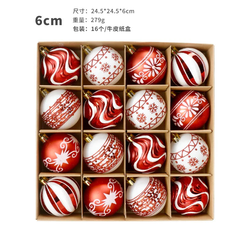 Weihnachtskugeln, Ornamente, 40,6 cm, bunt, bruchsicher, Weihnachtsbaumschmuck, 60 mm, hängende Kugel für Weihnachtsfeier, Hochzeit