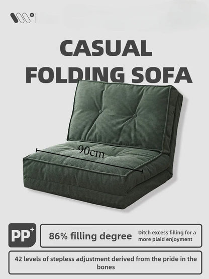 Faules Sofa, Wohnzimmer im cremigen Stil, faltbares Doppelzweck-Einzelsofa