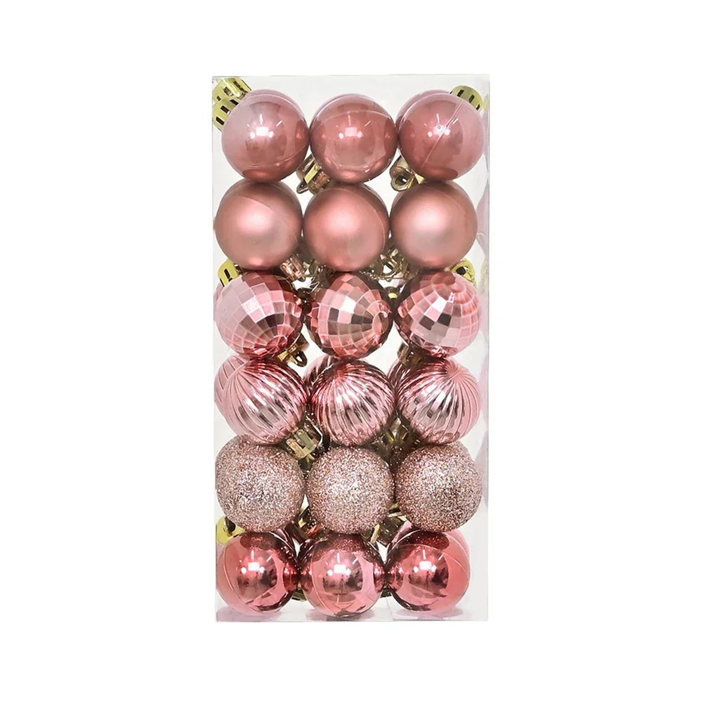 36Pcs Weihnachten Kugeln Neue Jahr Party Dekoration Weihnachten Baum Ornamente Weihnachten Hängen Ornament Wohnkultur Geschenke Navidad