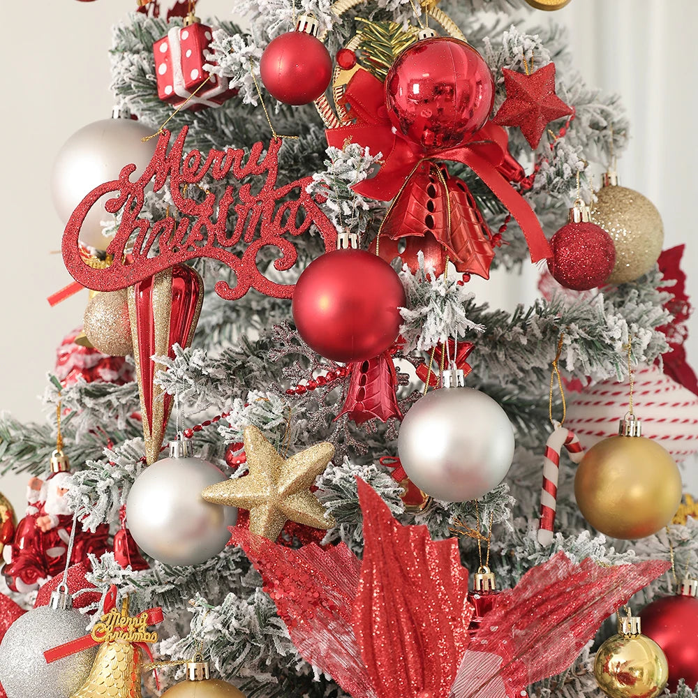 36 Stücke 3 CM Weihnachtskugeln Weihnachtsbaum Dekoration Anhänger für Home Party Decor 2025 Neujahr Navidad Geschenke Ornamente Zubehör