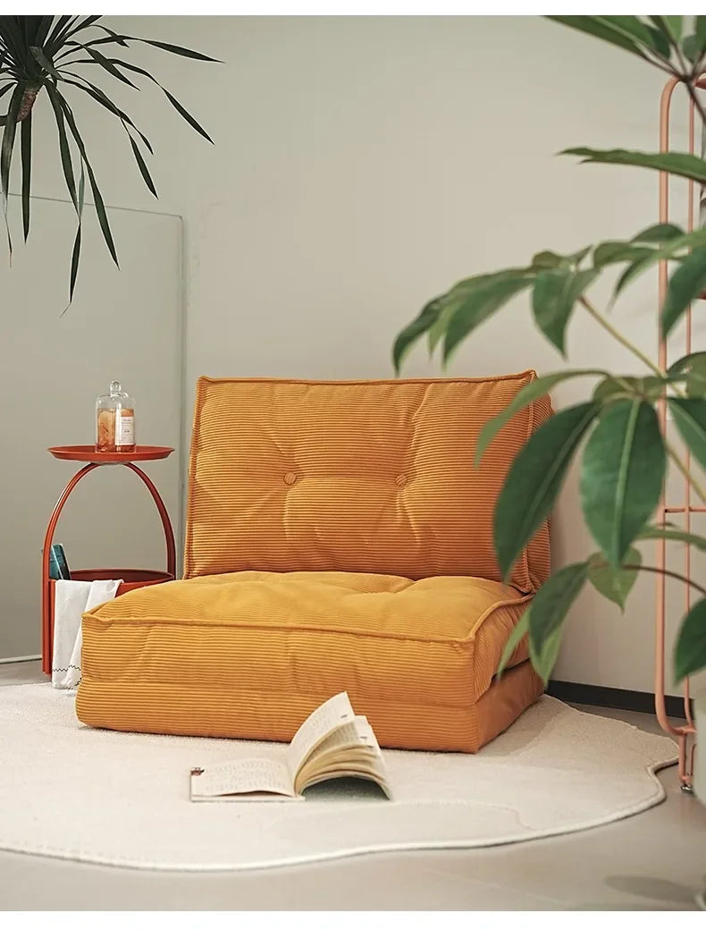 Faules Sofa, Wohnzimmer im cremigen Stil, faltbares Doppelzweck-Einzelsofa