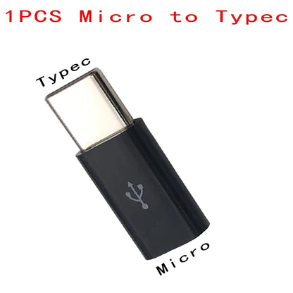 1PCS/5PCS Micro USB Buchse Auf Typ C Stecker Adapter Handy Android Konverter Micro-B Zu USB-C Daten Kabel Stecker