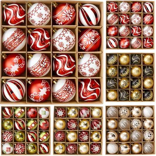 Weihnachtskugeln, Ornamente, 40,6 cm, bunt, bruchsicher, Weihnachtsbaumschmuck, 60 mm, hängende Kugel für Weihnachtsfeier, Hochzeit