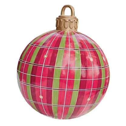 2024 Weihnachten 60 cm Outdoor Aufblasbare Ball PVC Riesige Große Kugel Baum Ornament Outdoor Spielzeug Ball Weihnachten Geschenk Ornament 2025