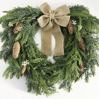 Weihnachtskranz, dekorativ, zum Aufhängen, Weihnachtsdekoration, Haustür, zum Aufhängen, Szenenarrangement, Treppe, umgedreht