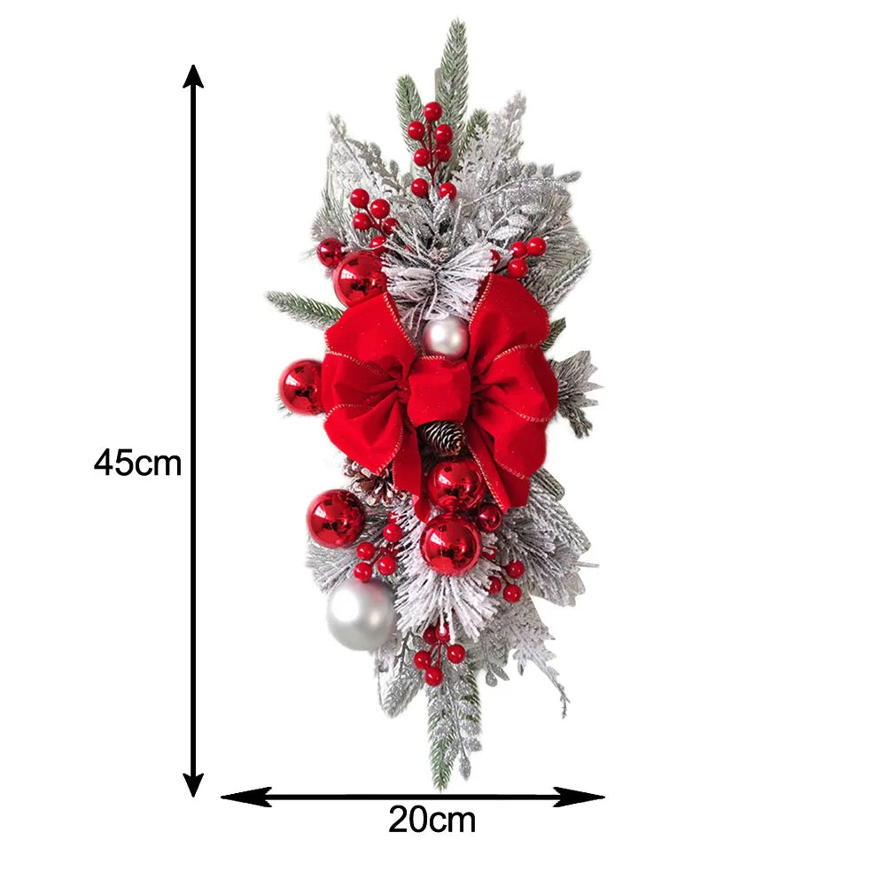 Weihnachten Treppe Dekoration Kranz DIY Indoor Outdoor Girlande Dekoration Mit LED Dekoration Prop Abend Party Dress Up Prop