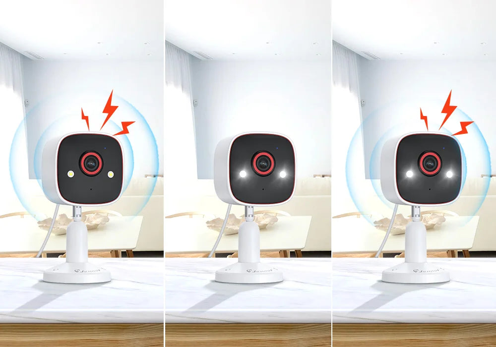 Jennov Outdoor/Indoor-Überwachungskameras, 2K HD, kabellos, WiFi, Farbnachtsicht, IP66, wasserdicht, für Haustiere, Hunde, Katzen, Babyphone