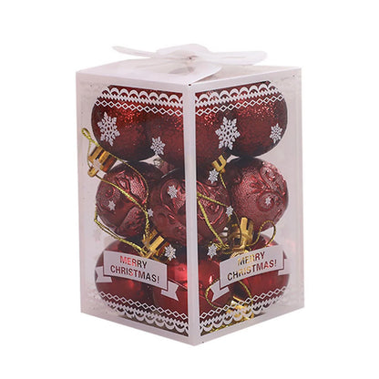 12pcs Weihnachts kugeln Weihnachts baums chmuck Ball Wohnkultur Weihnachten hängen Weihnachts feier Dekorationen Neujahrs geschenk