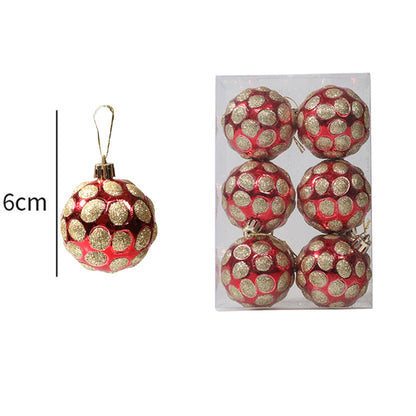 Weihnachtskugeln, 6 Stück, 6 cm, Weihnachtsbaumschmuck, bruchsichere Weihnachtsbaumkugeln, Weihnachtskugeldekorationen für Zuhause