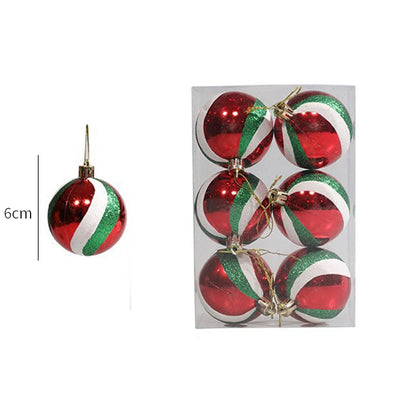Weihnachtskugeln, 6 Stück, 6 cm, Weihnachtsbaumschmuck, bruchsichere Weihnachtsbaumkugeln, Weihnachtskugeldekorationen für Zuhause