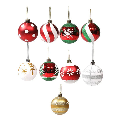 Weihnachtskugeln, 6 Stück, 6 cm, Weihnachtsbaumschmuck, bruchsichere Weihnachtsbaumkugeln, Weihnachtskugeldekorationen für Zuhause