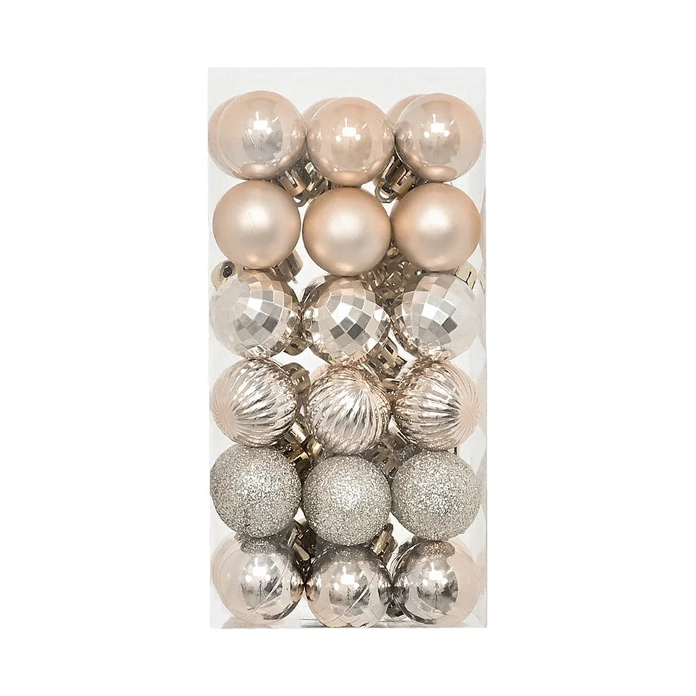 36Pcs Weihnachten Kugeln Neue Jahr Party Dekoration Weihnachten Baum Ornamente Weihnachten Hängen Ornament Wohnkultur Geschenke Navidad