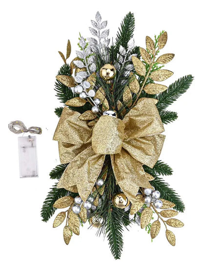 Weihnachten Treppe Dekoration Kranz DIY Indoor Outdoor Girlande Dekoration Mit LED Dekoration Prop Abend Party Dress Up Prop