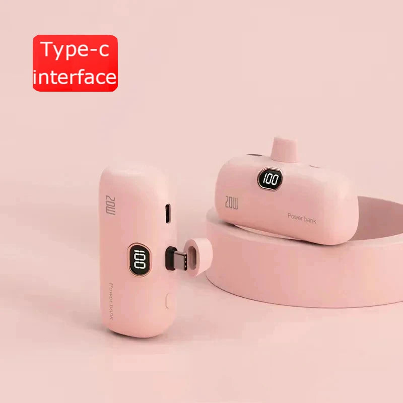 Mini Capsule Wireless Power Bank 30000mAh