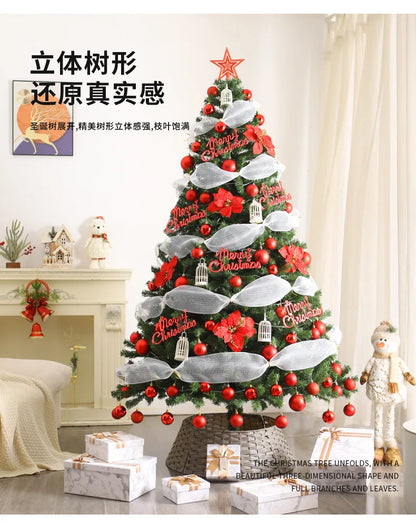 Weihnachtsbaum nach Hause, neue Verschlüsselung, leuchtende große Weihnachtsdekoration, luxuriöses DIY-Paket