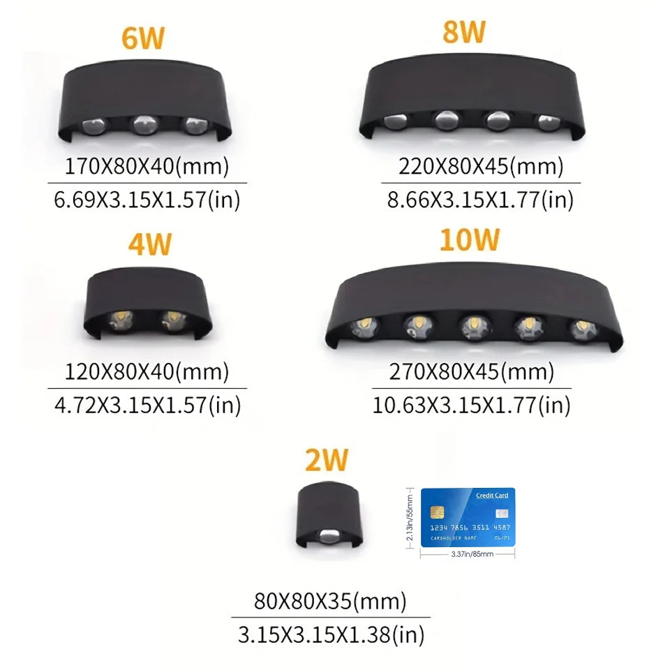 LED-Wandleuchte für den Außenbereich