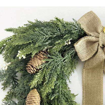 Weihnachtskranz, dekorativ, zum Aufhängen, Weihnachtsdekoration, Haustür, zum Aufhängen, Szenenarrangement, Treppe, umgedreht