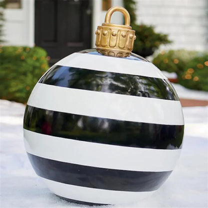 2024 Weihnachten 60 cm Outdoor Aufblasbare Ball PVC Riesige Große Kugel Baum Ornament Outdoor Spielzeug Ball Weihnachten Geschenk Ornament 2025