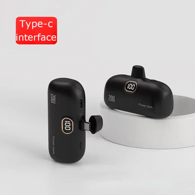 Mini Capsule Wireless Power Bank 30000mAh