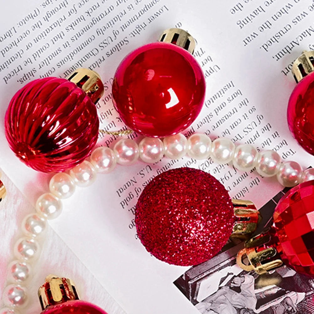 36Pcs Weihnachten Kugeln Neue Jahr Party Dekoration Weihnachten Baum Ornamente Weihnachten Hängen Ornament Wohnkultur Geschenke Navidad