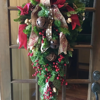 Weihnachten Tür Hängen Girlande Dekoration Weihnachten Kranz Home Party Girlande Weihnachten Blumen Fenster Deco Handwerk Neujahr