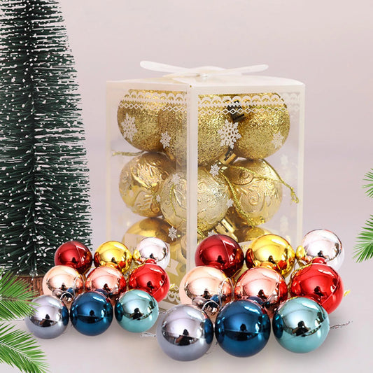 12pcs Weihnachts kugeln Weihnachts baums chmuck Ball Wohnkultur Weihnachten hängen Weihnachts feier Dekorationen Neujahrs geschenk