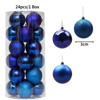 36 Stücke 3 CM Weihnachtskugeln Weihnachtsbaum Dekoration Anhänger für Home Party Decor 2025 Neujahr Navidad Geschenke Ornamente Zubehör