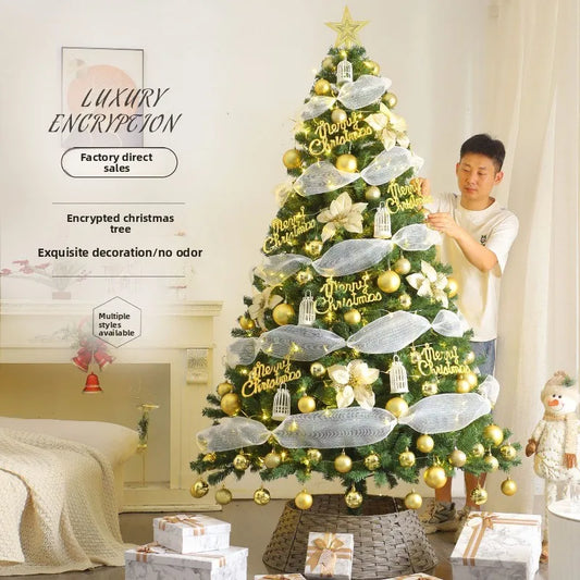 Weihnachtsbaum nach Hause, neue Verschlüsselung, leuchtende große Weihnachtsdekoration, luxuriöses DIY-Paket