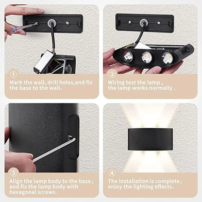 LED-Wandleuchten, moderne Innen- und Außenlampe